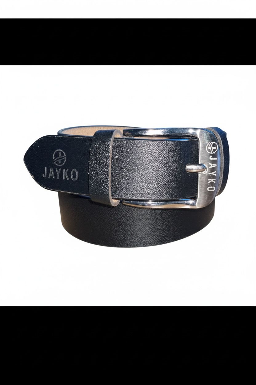 JAYKO BLACK LEATHER BELT